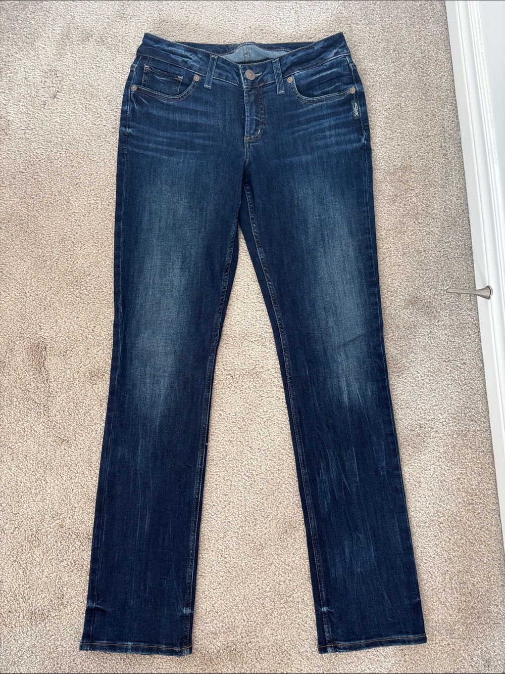 Silver Jeans Dark Blue Straight Leg Women's Jeans